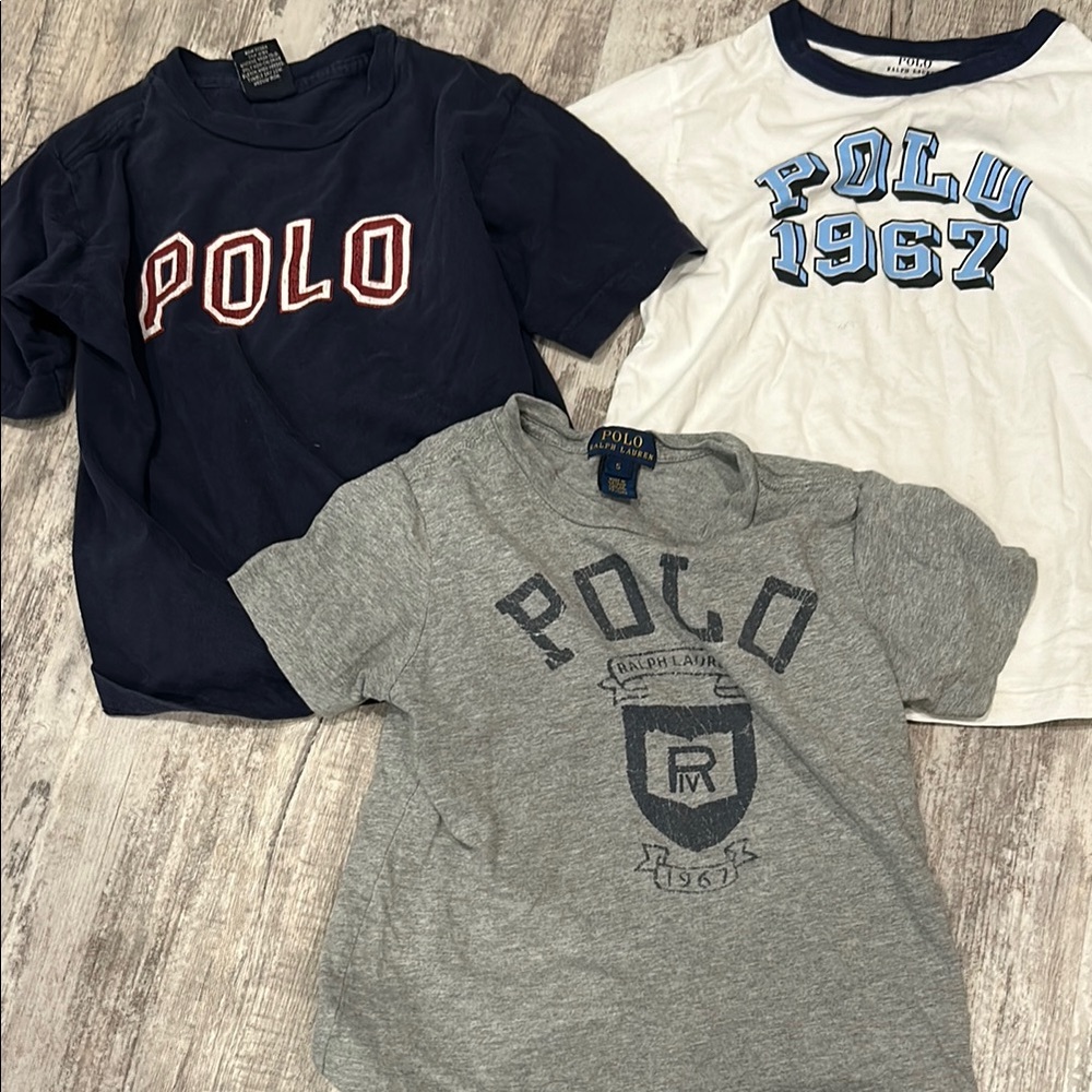 Navy White and Gray Short Sleeve Tees